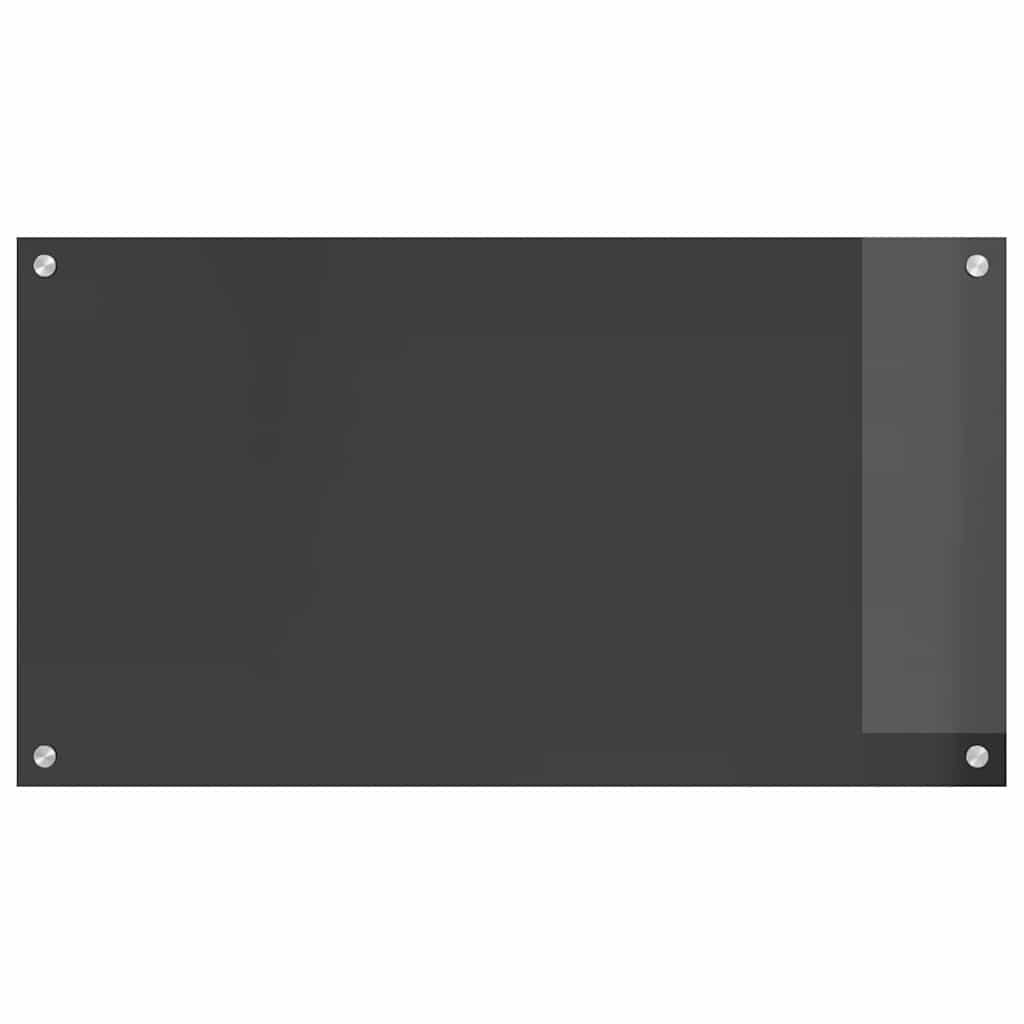Kitchen Backsplash 2 pcs Dark Grey 90 x 50 cm Tempered Glass