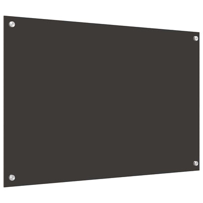 Kitchen Backsplash 2 pcs Dark Grey 90 x 60 cm Tempered Glass