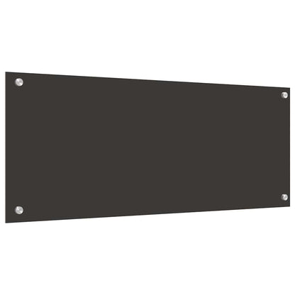 Kitchen Backsplash 2 pcs Dark Grey 100 x 40 cm Tempered Glass