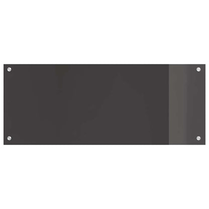 Kitchen Backsplash 2 pcs Dark Grey 100 x 40 cm Tempered Glass