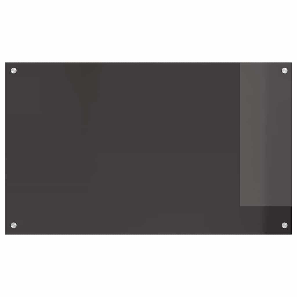 Kitchen Backsplash 2 pcs Dark Grey 100 x 60 cm Tempered Glass