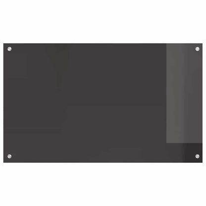 Kitchen Backsplash 2 pcs Dark Grey 100 x 60 cm Tempered Glass