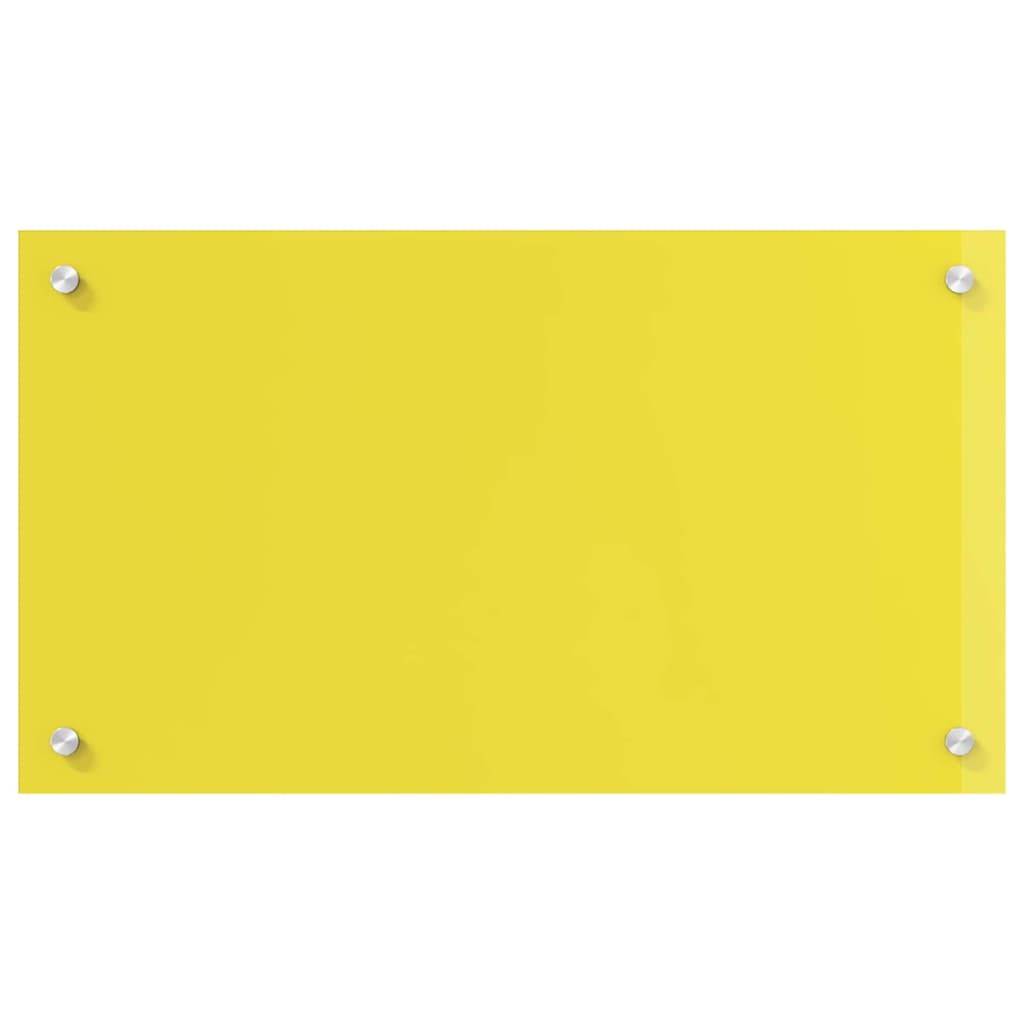 Kitchen Backsplash 2 pcs Yellow 70 x 40 cm Tempered Glass