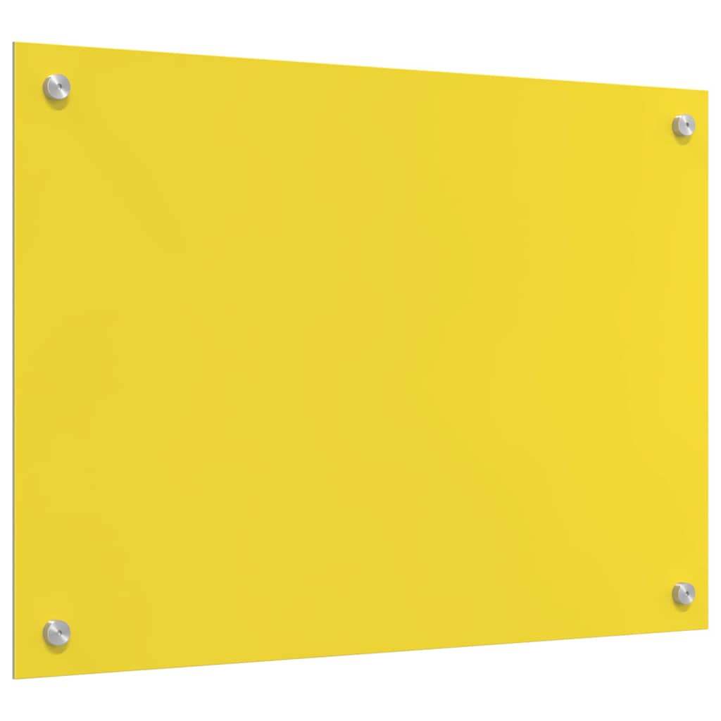 Kitchen Backsplash 2 pcs Yellow 70 x 50 cm Tempered Glass