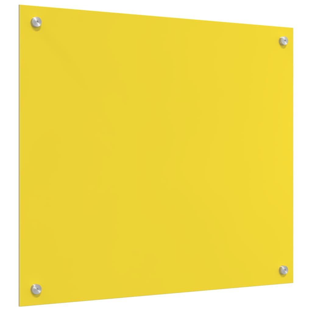 Kitchen Backsplash 2 pcs Yellow 70 x 60 cm Tempered Glass