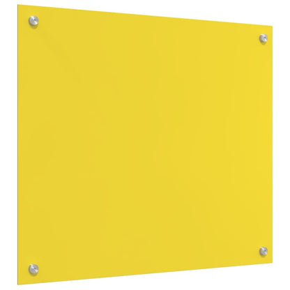 Kitchen Backsplash 2 pcs Yellow 70 x 60 cm Tempered Glass