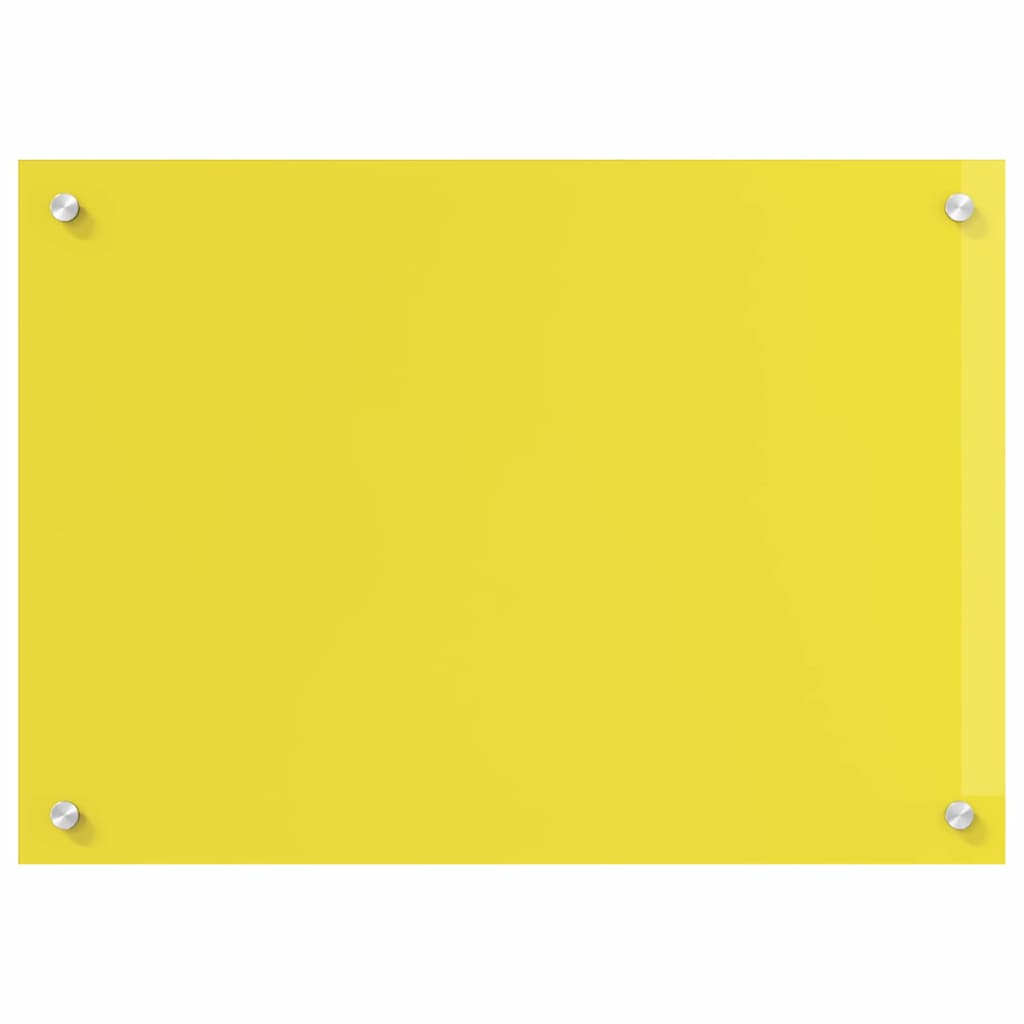 Kitchen Backsplash 2 pcs Yellow 70 x 60 cm Tempered Glass