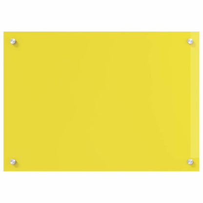 Kitchen Backsplash 2 pcs Yellow 70 x 60 cm Tempered Glass