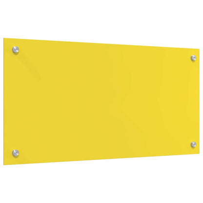 Kitchen Backsplash 2 pcs Yellow 80 x 40 cm Tempered Glass