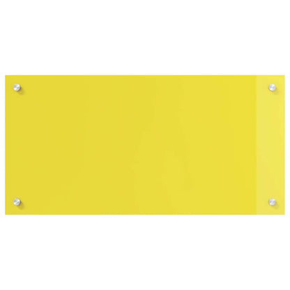 Kitchen Backsplash 2 pcs Yellow 80 x 40 cm Tempered Glass