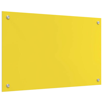 Kitchen Backsplash 2 pcs Yellow 80 x 50 cm Tempered Glass