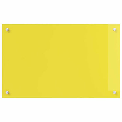 Kitchen Backsplash 2 pcs Yellow 80 x 50 cm Tempered Glass