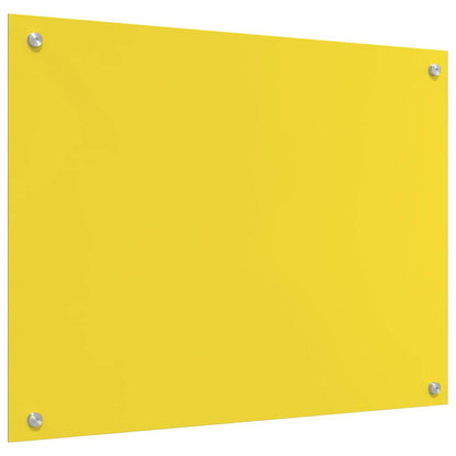 Kitchen Backsplash 2 pcs Yellow 80 x 60 cm Tempered Glass