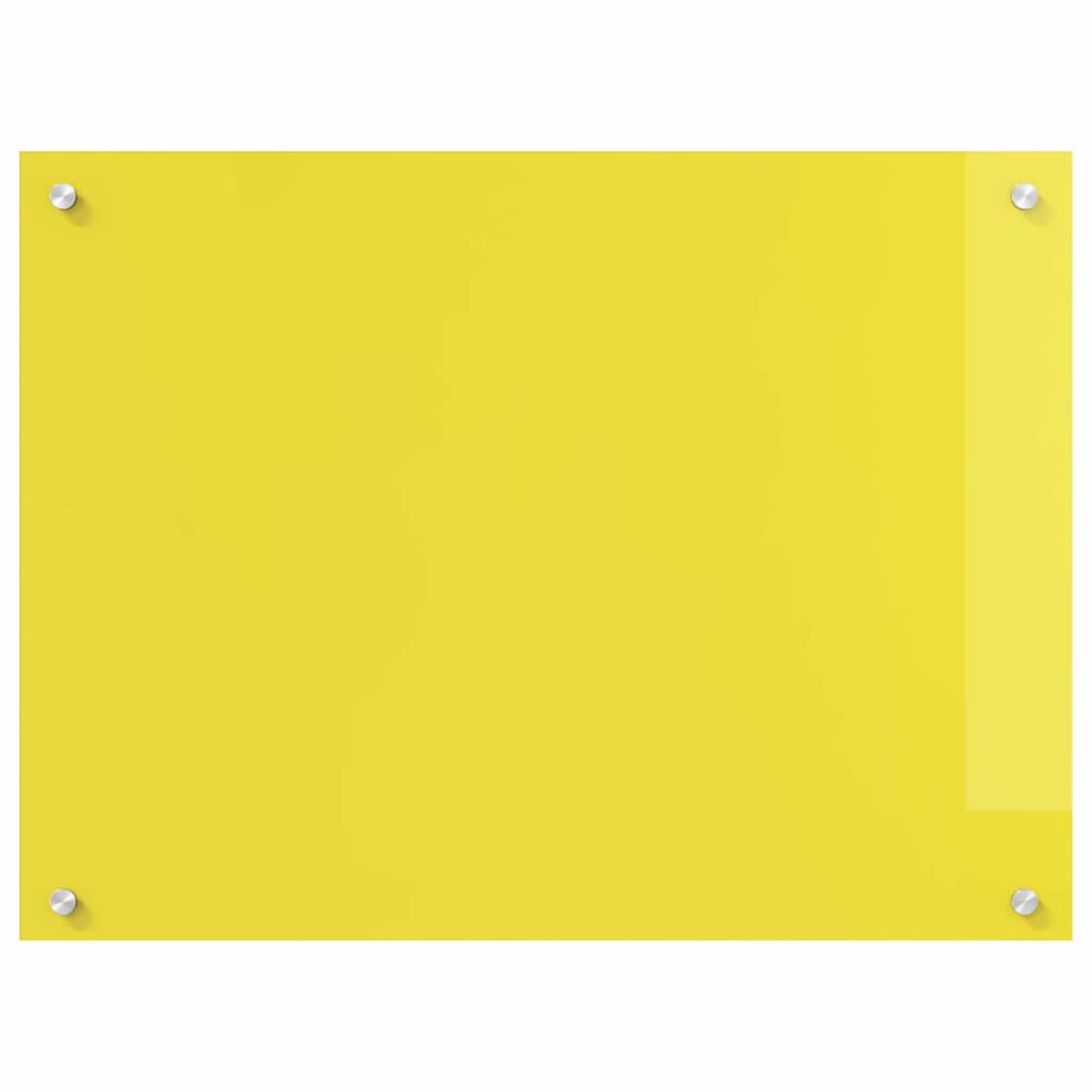 Kitchen Backsplash 2 pcs Yellow 80 x 60 cm Tempered Glass