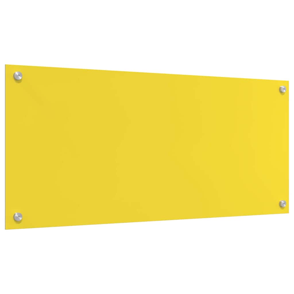 Kitchen Backsplash 2 pcs Yellow 90 x 40 cm Tempered Glass