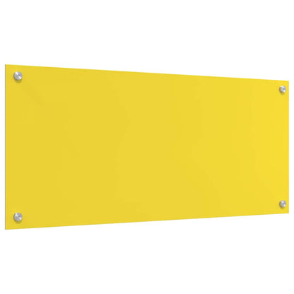 Kitchen Backsplash 2 pcs Yellow 90 x 40 cm Tempered Glass