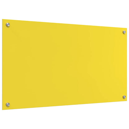 Kitchen Backsplash 2 pcs Yellow 90 x 50 cm Tempered Glass