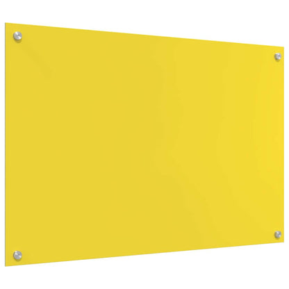 Kitchen Backsplash 2 pcs Yellow 90 x 60 cm Tempered Glass