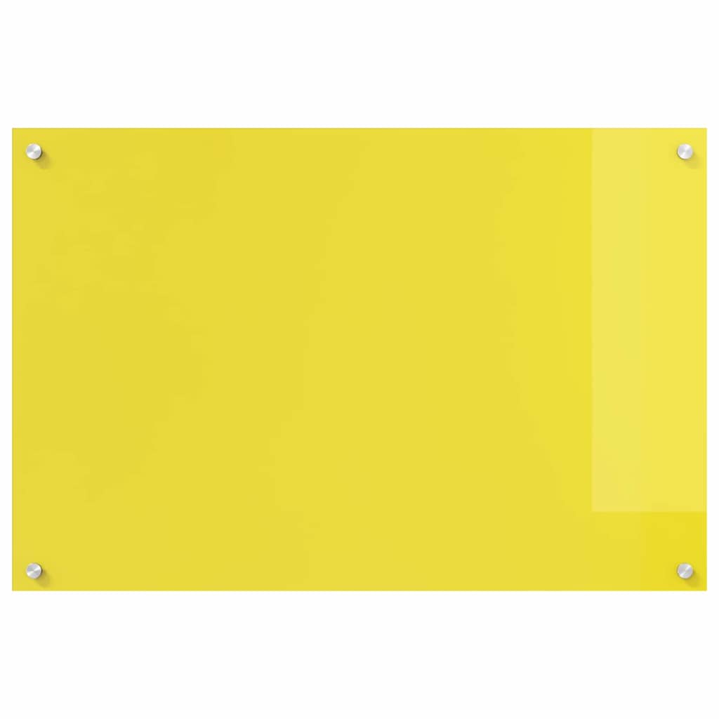 Kitchen Backsplash 2 pcs Yellow 90 x 60 cm Tempered Glass