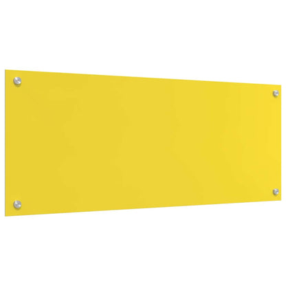Kitchen Backsplash 2 pcs Yellow 100 x 40 cm Tempered Glass