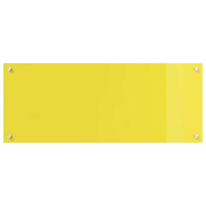 Kitchen Backsplash 2 pcs Yellow 100 x 40 cm Tempered Glass