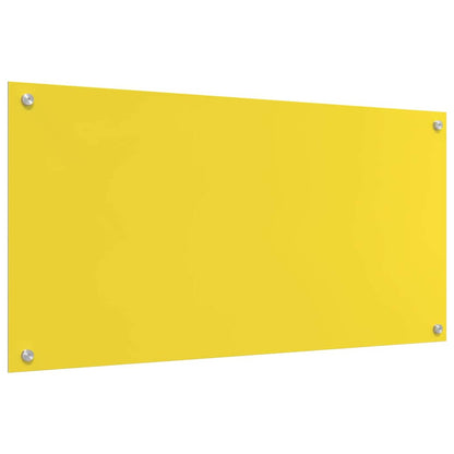 Kitchen Backsplash 2 pcs Yellow 100 x 50 cm Tempered Glass