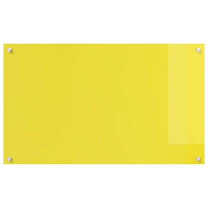 Kitchen Backsplash 2 pcs Yellow 100 x 60 cm Tempered Glass