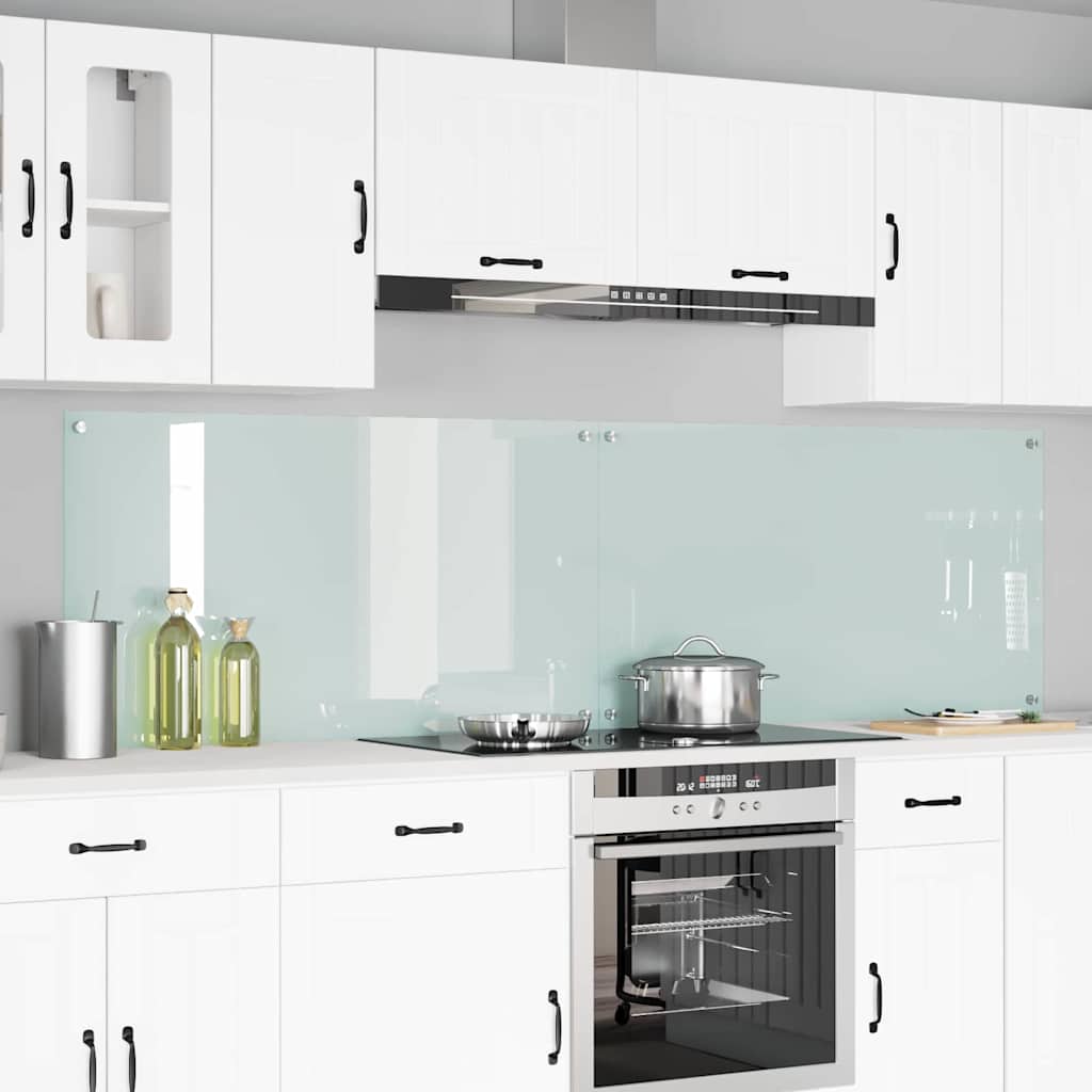 Kitchen Backsplash 2 pcs White 110 x 60 cm Tempered Glass