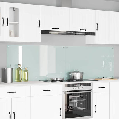 Kitchen Backsplash 2 pcs White 110 x 60 cm Tempered Glass