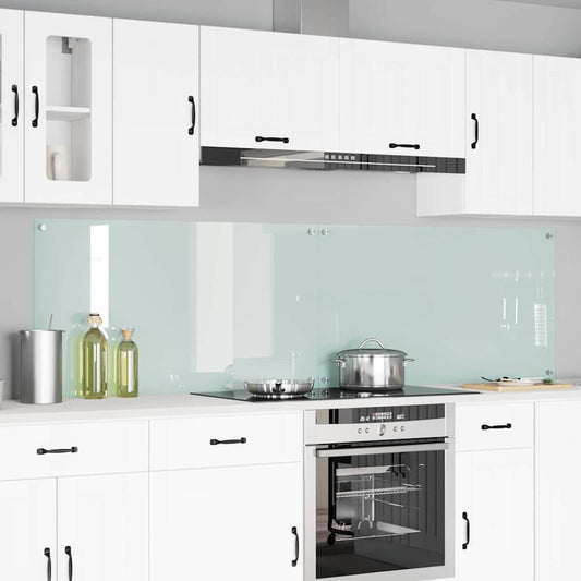 Kitchen Backsplash 2 pcs White 110 x 60 cm Tempered Glass