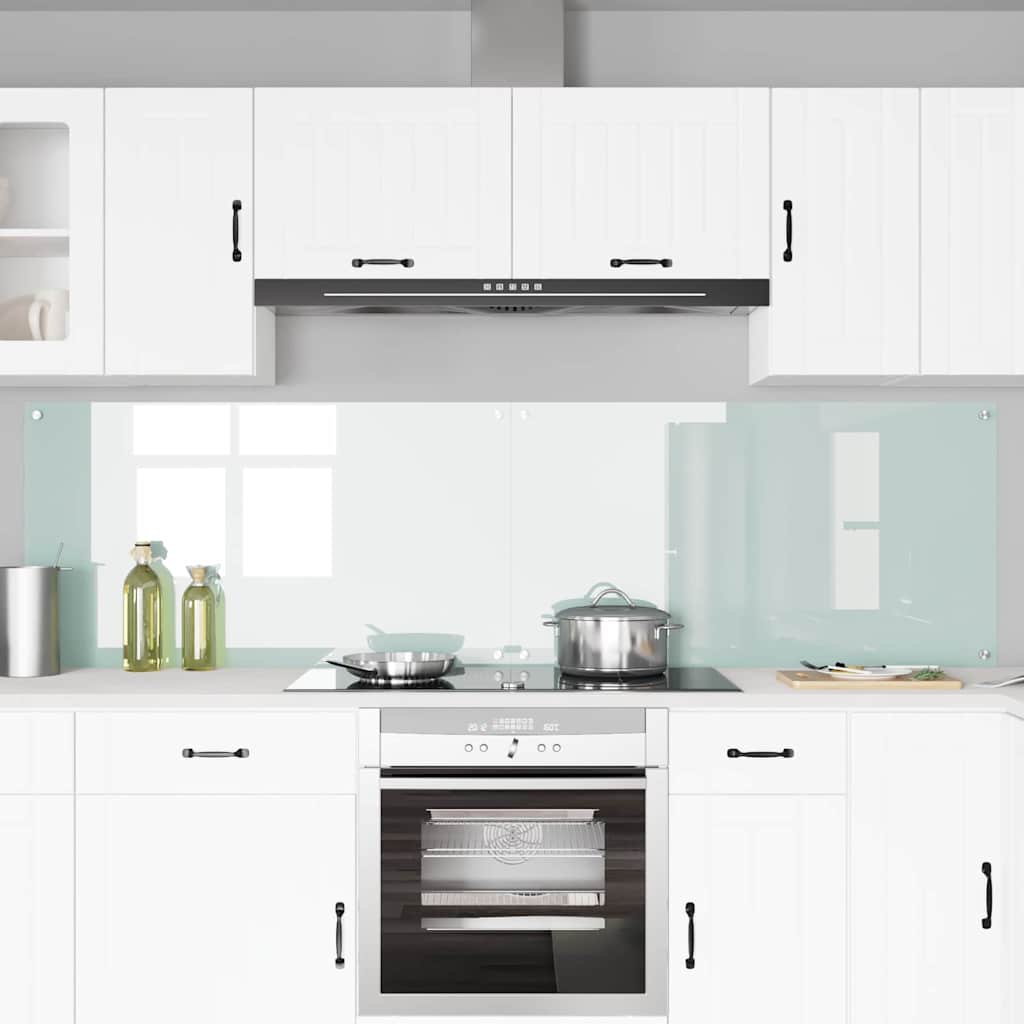 Kitchen Backsplash 2 pcs White 110 x 60 cm Tempered Glass
