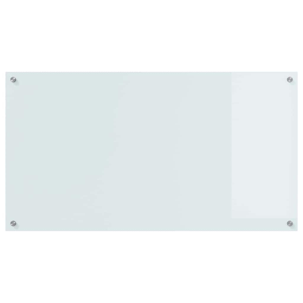 Kitchen Backsplash 2 pcs White 110 x 60 cm Tempered Glass
