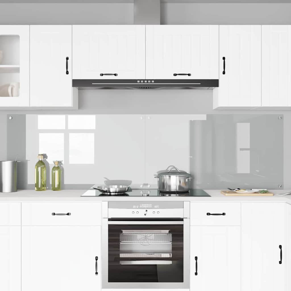 Kitchen Backsplash 2 pcs Transparent 110 x 60 cm Tempered Glass