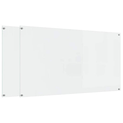 Kitchen Backsplash 2 pcs Transparent 110 x 60 cm Tempered Glass