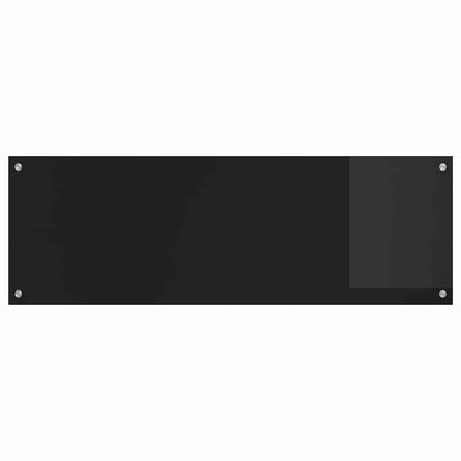 Kitchen Backsplash 2 pcs Black 120 x 40 cm Tempered Glass