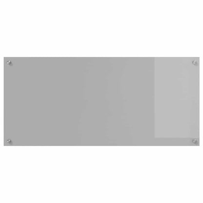 Kitchen Backsplash 2 pcs Light Grey 110 x 50 cm Tempered Glass