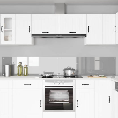Kitchen Backsplash 2 pcs Light Grey 120 x 40 cm Tempered Glass
