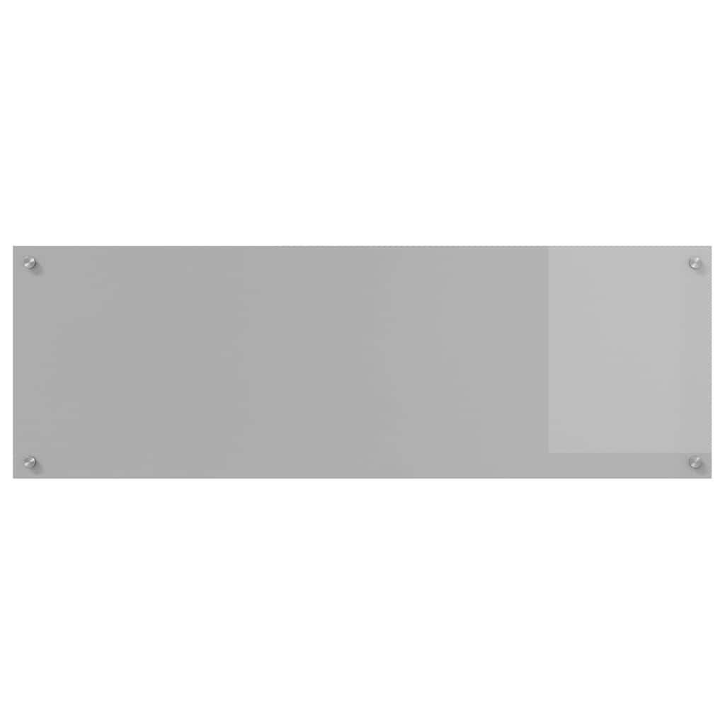 Kitchen Backsplash 2 pcs Light Grey 120 x 40 cm Tempered Glass