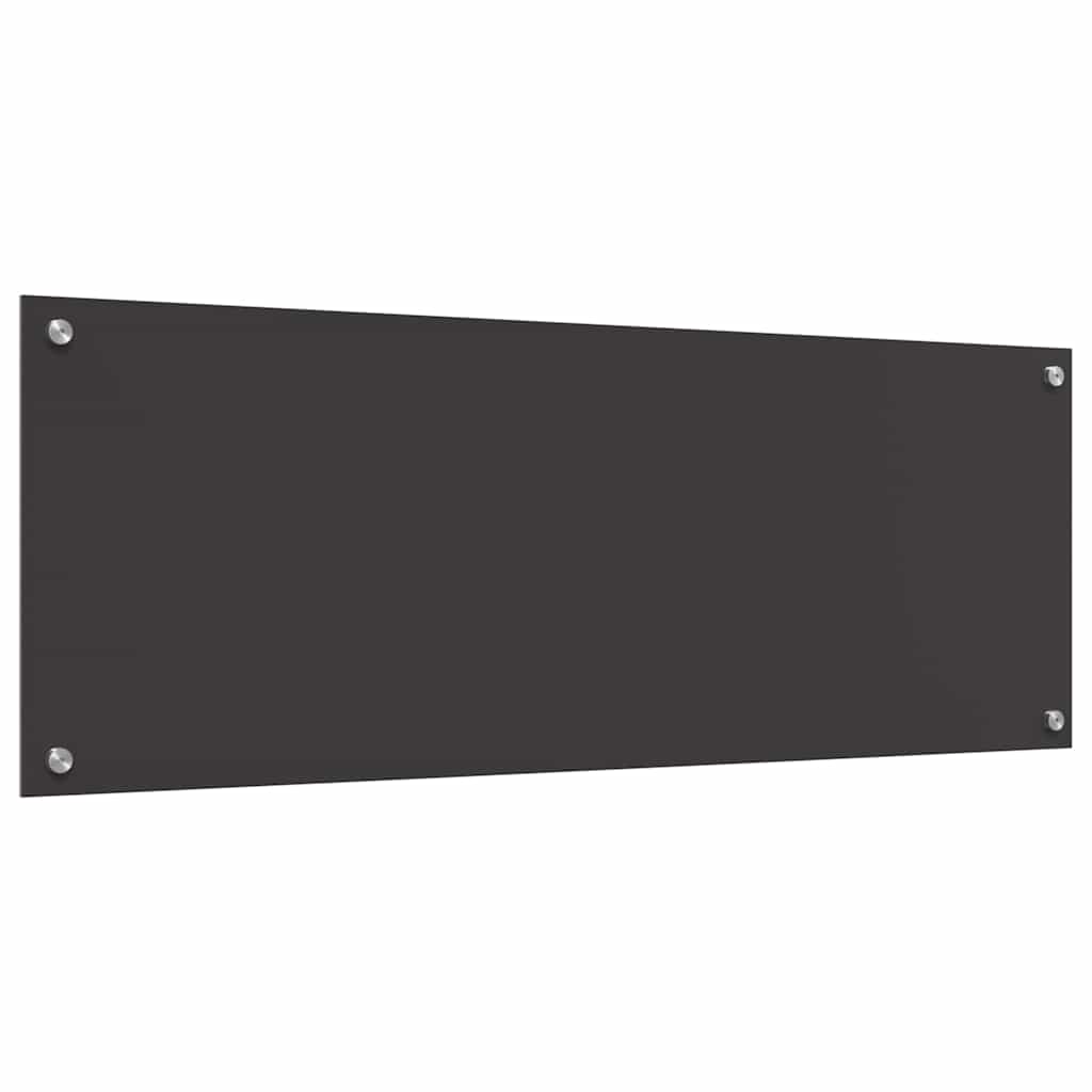 Kitchen Backsplash 2 pcs Dark Grey 110 x 40 cm Tempered Glass