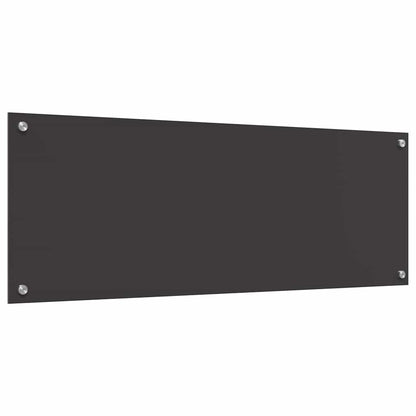 Kitchen Backsplash 2 pcs Dark Grey 110 x 40 cm Tempered Glass