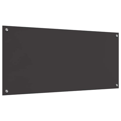 Kitchen Backsplash 2 pcs Dark Grey 110 x 50 cm Tempered Glass