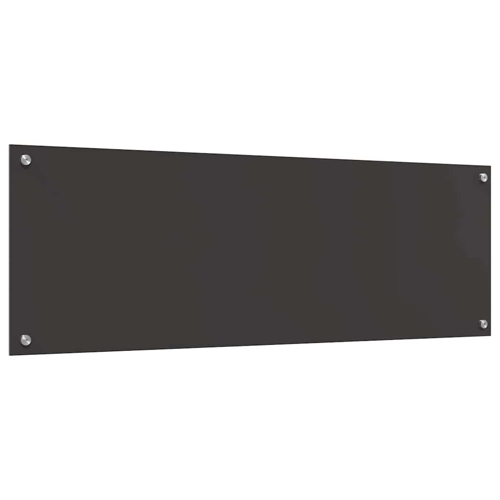 Kitchen Backsplash 2 pcs Dark Grey 120 x 40 cm Tempered Glass