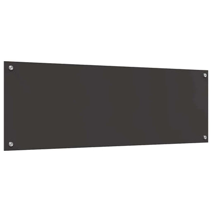 Kitchen Backsplash 2 pcs Dark Grey 120 x 40 cm Tempered Glass
