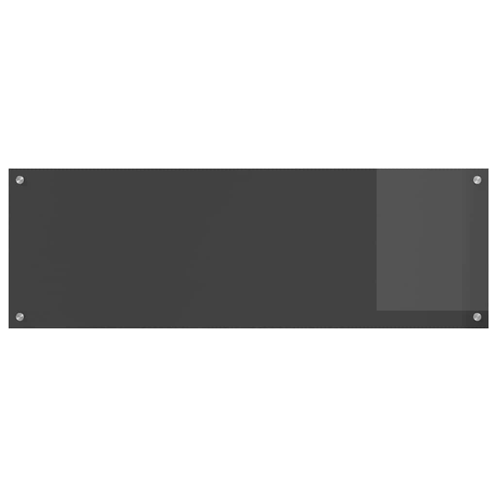 Kitchen Backsplash 2 pcs Dark Grey 120 x 40 cm Tempered Glass