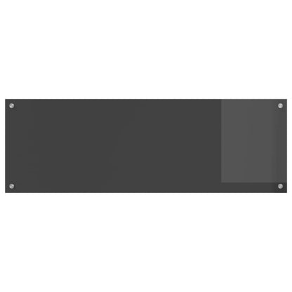 Kitchen Backsplash 2 pcs Dark Grey 120 x 40 cm Tempered Glass