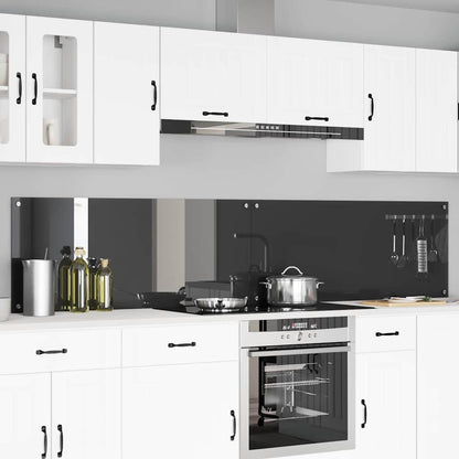 Kitchen Backsplash 2 pcs Dark Grey 120 x 50 cm Tempered Glass