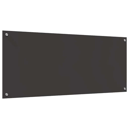 Kitchen Backsplash 2 pcs Dark Grey 120 x 50 cm Tempered Glass