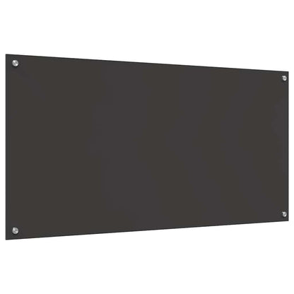 Kitchen Backsplash 2 pcs Dark Grey 120 x 60 cm Tempered Glass