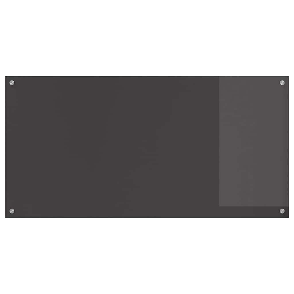 Kitchen Backsplash 2 pcs Dark Grey 120 x 60 cm Tempered Glass