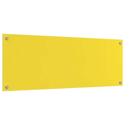 Kitchen Backsplash 2 pcs Yellow 110 x 40 cm Tempered Glass